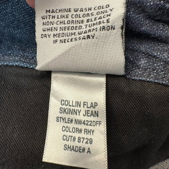 Hudson Women's Mid-Rise 5 Pocket Collin Flap Skinny Jean, Size 31, Dark Indigo - Picture 11 of 11